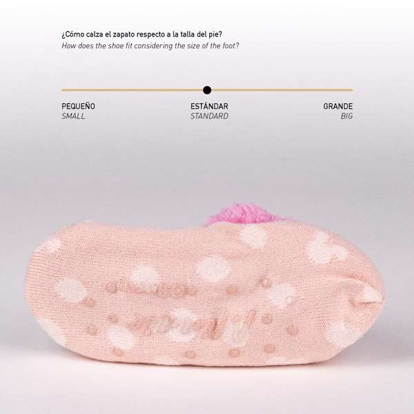 Cerdá Zapatillas de casa Calcetín Suela Blanda Minnie Mouse Rosa Talla 32-35