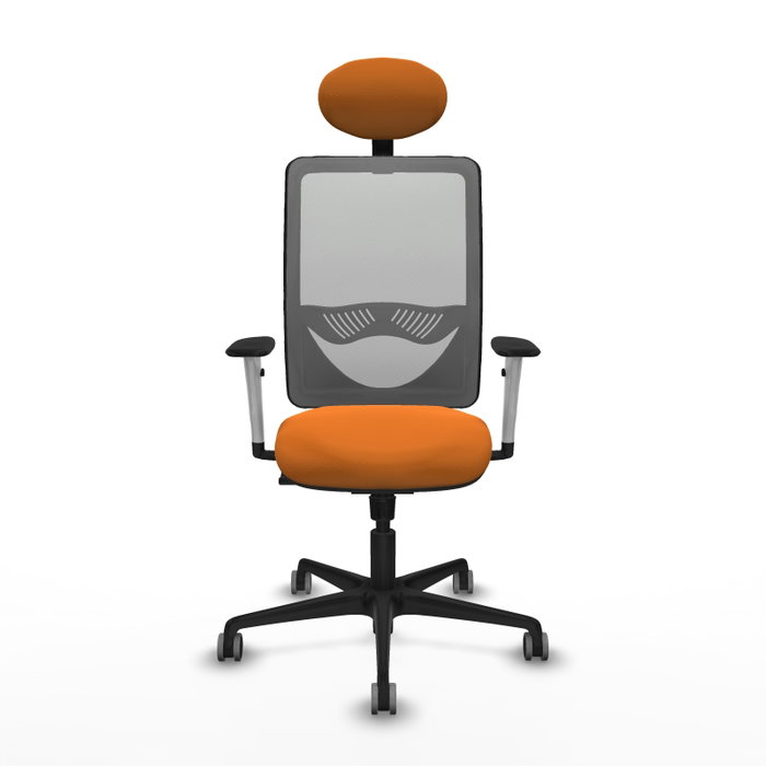 PIQUERAS Y CRESPO Silla de oficina Zulema Naranja y Gris