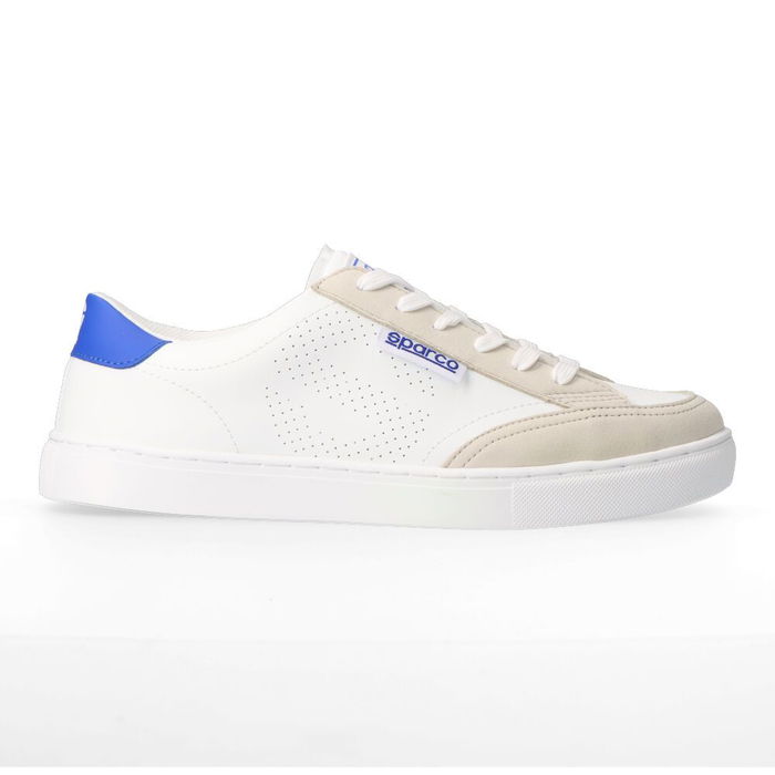 Sparco S-TIME Sneakers Blanco/Azul Piel Sintética Talla 43