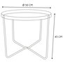 Home Deco Factory Mesa Auxiliar Mirage Metal Hierro Bandeja Dorada Martillada Patas Negras Plegable Diámetro 50 cm Alto 45 cm