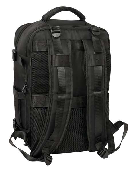 Safta Mochila Viaje Cabina Portatil 15,6'' Real Madrid Negra 29x44x19 Cm