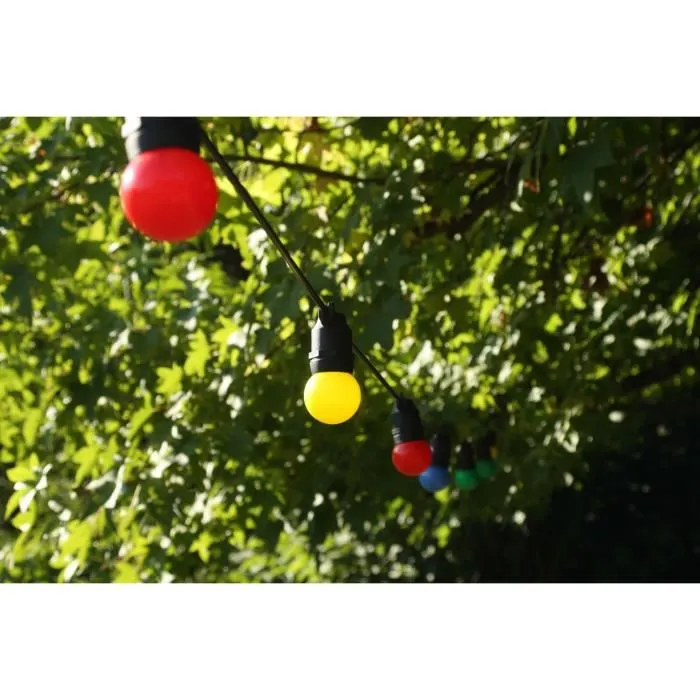 Guirnalda 5 m Bombillas de Colores Cable Negro AUC1728590912235