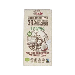 CHOCOLATES SOLE Chocolate con Leche y Coco 100g Eco