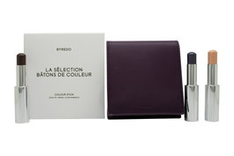 Byredo Dark Plum Colour Stick Gift Set 3g Solar Flare + 3g Flower Play + 3g Kumato + Leather Pouch