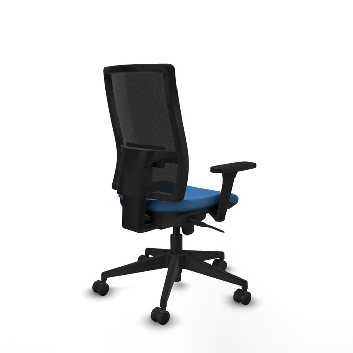 PIQUERAS Y CRESPO Silla de oficina Horna con mecanismo Sincro, Azul claro y Negro
