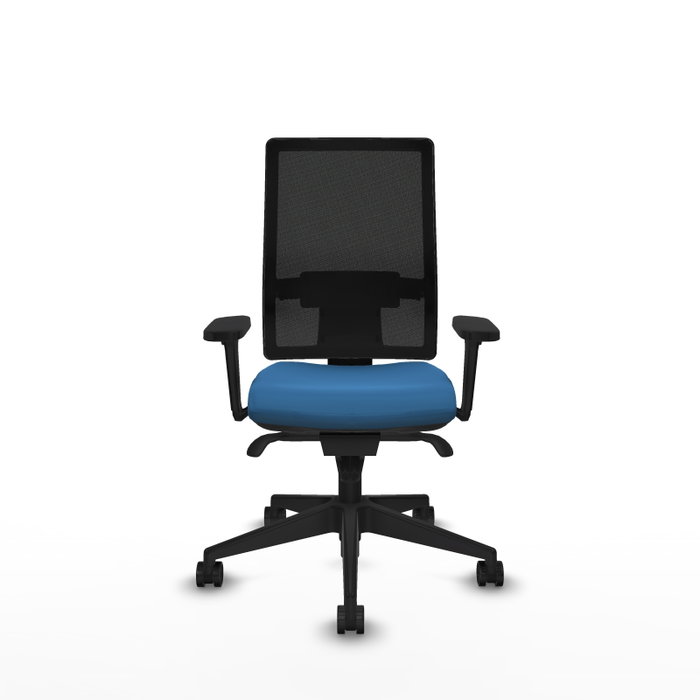 PIQUERAS Y CRESPO Silla de oficina Horna con mecanismo Sincro, Azul claro y Negro