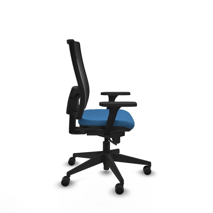 PIQUERAS Y CRESPO Silla de oficina Horna con mecanismo Sincro, Azul claro y Negro