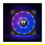 Thermaltake Riing Duo 12 RGB Ventilador para Radiador de 120mm, Pack de 3, Negro