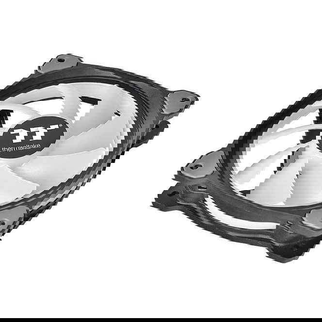 Thermaltake Riing Duo 12 RGB Ventilador para Radiador de 120mm, Pack de 3, Negro