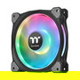 Thermaltake Riing Duo 12 RGB Ventilador para Radiador de 120mm, Pack de 3, Negro