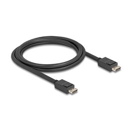 DeLOCK Cable DisplayPort 2.1 81175, 1.8m, 80 Gbps, 16K 60Hz, Resolución 15360 x 8640, Macho/Macho, Negro