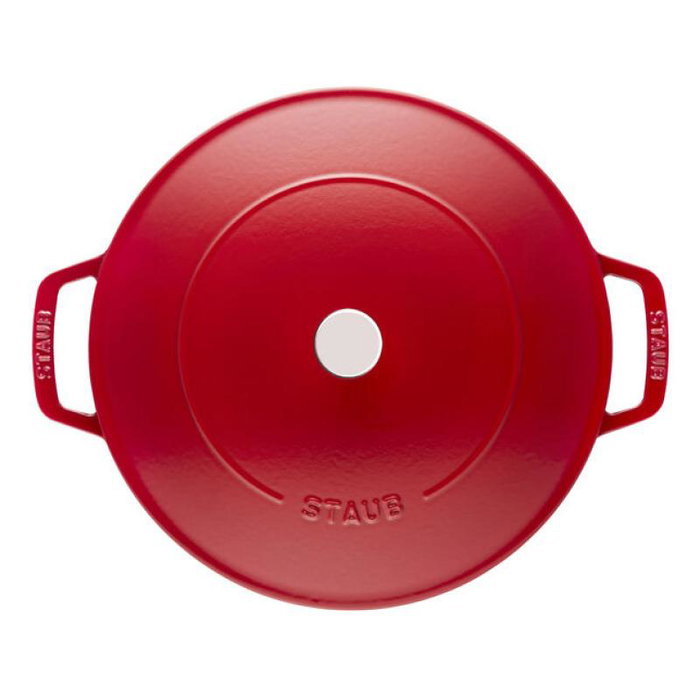 Staub Chistera Roaster redonda 28 cm color rojo cereza con tapa - 40511-474-0 / 405114740