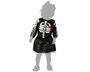 Unisex Disfraz Vestido Esqueleto Negro para Bebé 24 Meses - Falda Brillante Plisada, Temática Halloween, Diseño Gótico