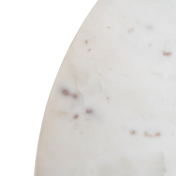 Mesa Centro Blanco Mármol/Madera Salón 75 X 75 X 40 cm