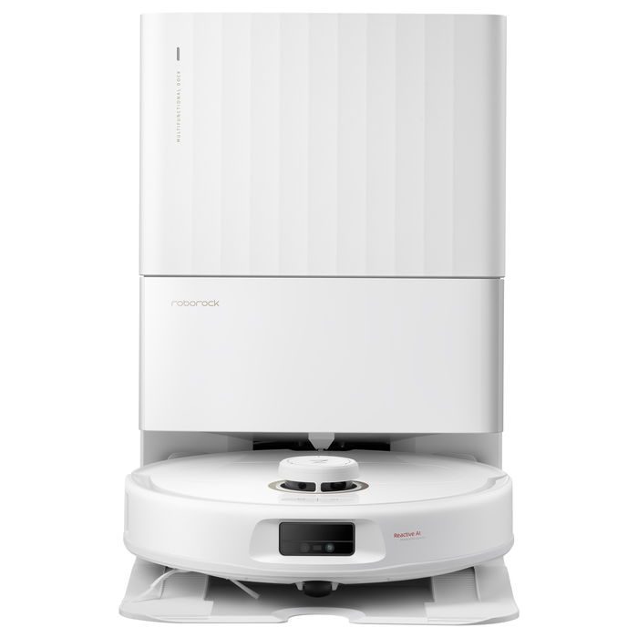 Roborock Q Revo MaxV - Robot aspirador y fregador inteligente con estación de auto vaciado y limpieza, navegación LiDAR, 7000 Pa, carga automática, color Blanco