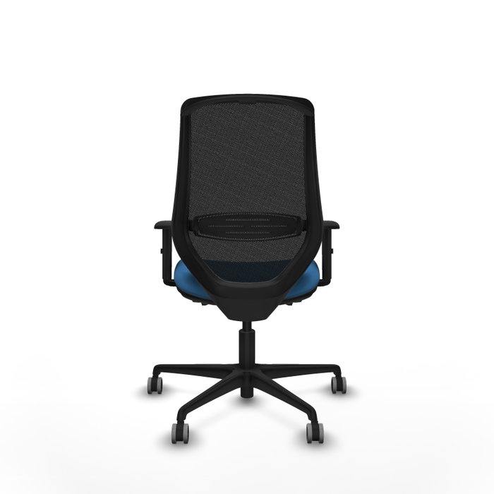 PIQUERAS Y CRESPO Silla de oficina Mardos con mecanismo Sincro/Traslack, Azul claro y Negro