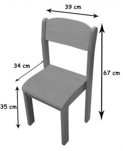 Mobeduc Silla 600560H180 de Madera de Haya para Niño Apilable