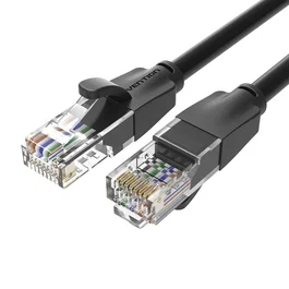 Vention IBEBG Cable de Red Ethernet RJ45 1.5m, Cat6 U/UTP, 1000 Mbps Gigabit, Negro, Plug and Play