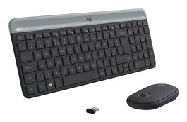 Logitech Combo Teclado y Ratón Inalámbrico MK470 Slim, Diseño Delgado y Silencioso, Inalámbrico 2.4GHz USB Plug-and-Play, Batería Larga Duración