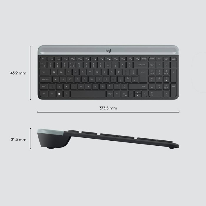 Logitech MK470 Combo de Teclado y Ratón Inalámbrico Grafito QWERTY US International Logitech MK470 Combo de Teclado y Ratón Inalámbrico Grafito QWERTY US International