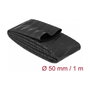 DeLOCK Tubo termorretráctil con patrón en X antideslizante 1 m x 50 mm negro