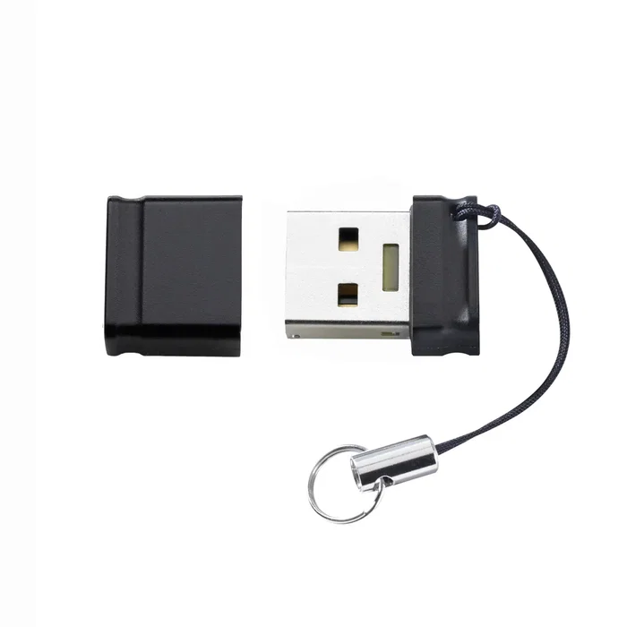 Intenso Slim Line Pendrive USB 64 GB - USB tipo A 3.2 Gen 1 - Velocidad lectura 100 MB/s - Negro con tapa protectora