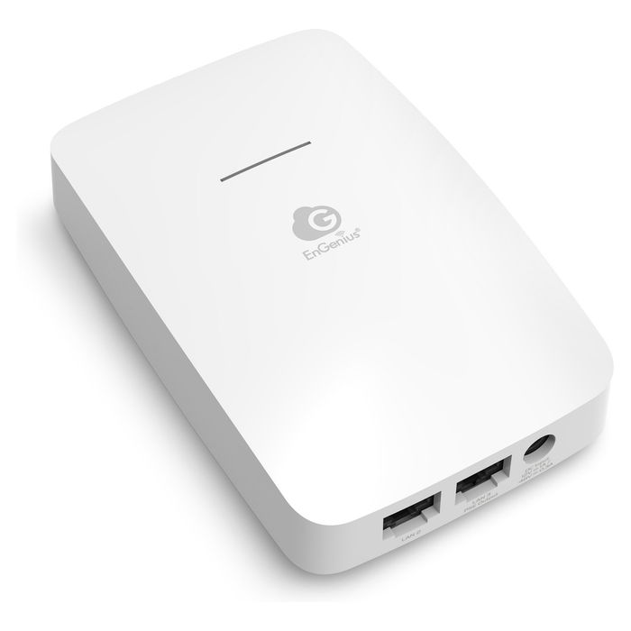 EnGenius ECW215 Punto de Acceso WiFi 6 AX1800 de Doble Banda 2.4 y 5 GHz, 1200 Mbps, 3 Puertos Gigabit, PoE, Interno, Blanco - para Montaje en Pared