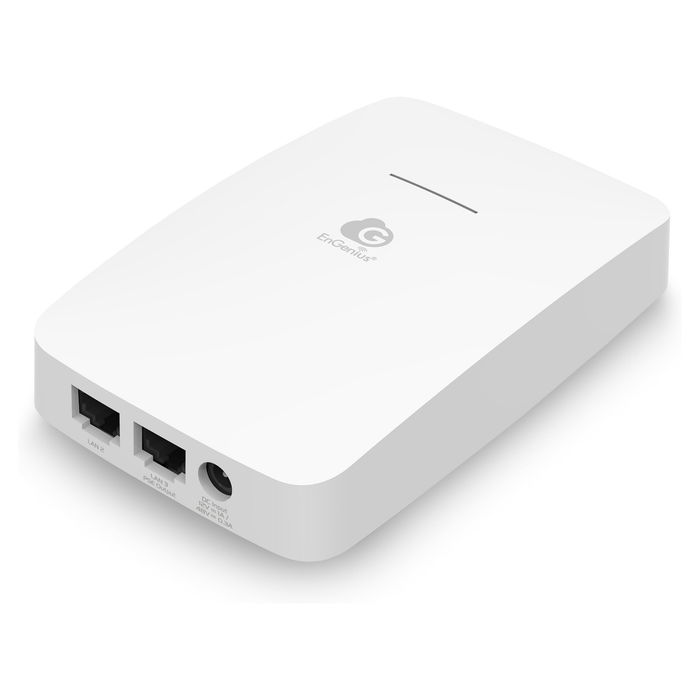 EnGenius ECW215 Punto de Acceso WiFi 6 AX1800 de Doble Banda 2.4 y 5 GHz, 1200 Mbps, 3 Puertos Gigabit, PoE, Interno, Blanco - para Montaje en Pared