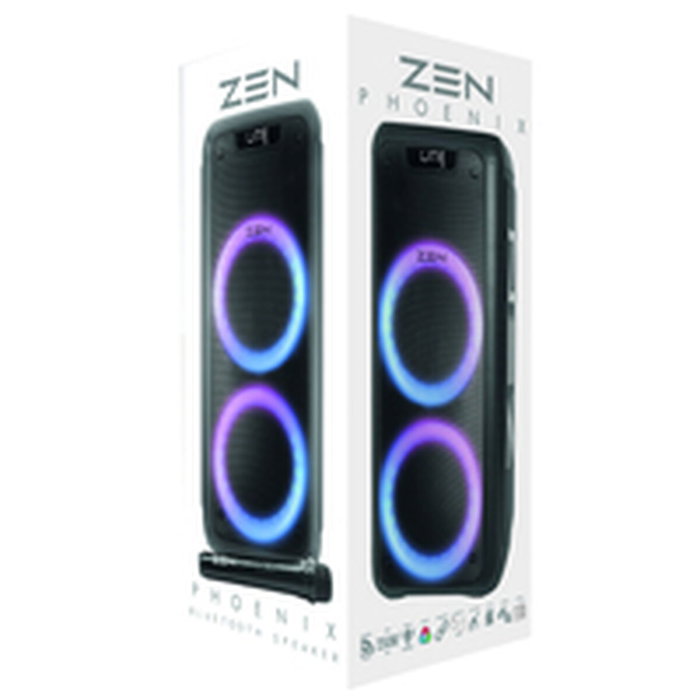 Zen Phoenix Altavoz Bluetooth 250W con Micrófono Inalámbrico Negro