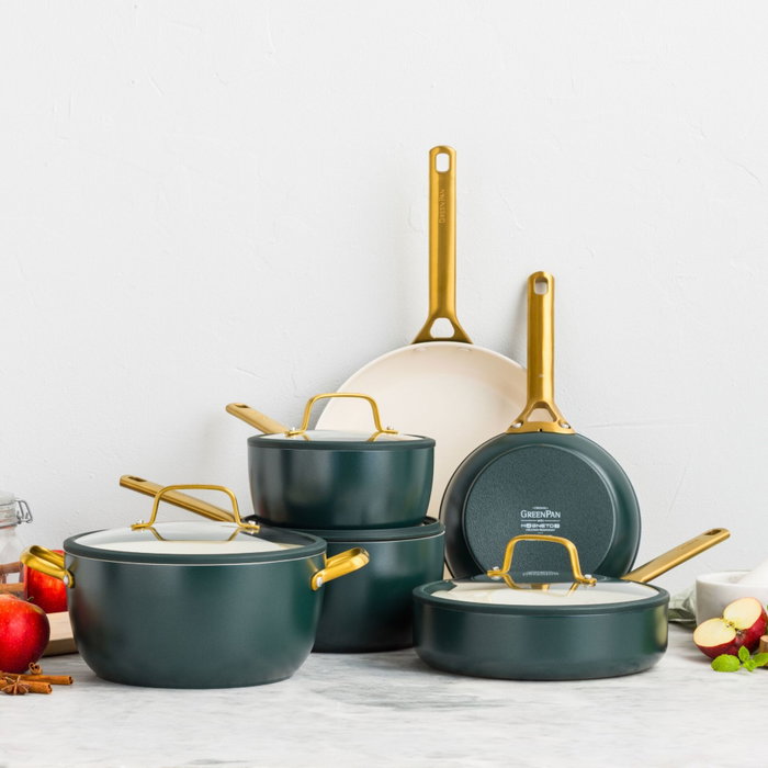 GreenPan Padova Reserve Set de cocina de 6 piezas, Verde pino GreenPan Padova Reserve Set de cocina de 6 piezas, Verde pino