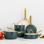 GreenPan Padova Reserve Set de cocina de 6 piezas, Verde pino