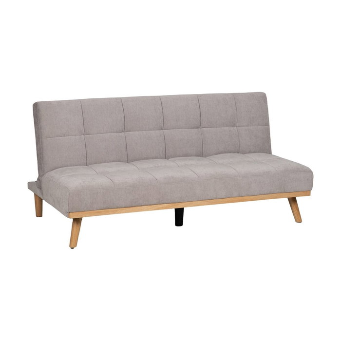 Ixia Sofá-cama Gris en Chenilla con Estructura de Madera Ixia Sofá-cama Gris en Chenilla con Estructura de Madera