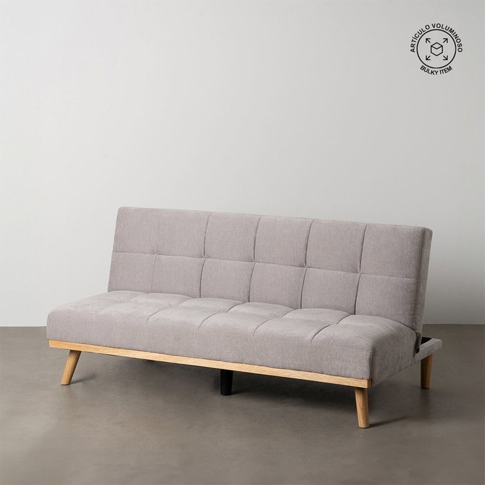 Ixia Sofá-cama Gris en Chenilla con Estructura de Madera Ixia Sofá-cama Gris en Chenilla con Estructura de Madera