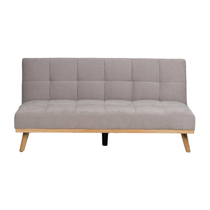 Sofá-Cama Gris Metal-Madera Salón 178 X 94 X 86 cm