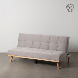 Sofá-Cama Gris Metal-Madera Salón 178 X 94 X 86 cm