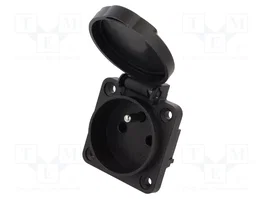 SEZ DK VZ 16/BLACK Tomacorriente Hembra 16A 250VAC