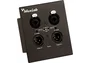 MUXLAB Wallplate XLR a Dante de 2 Canales PoE Negro