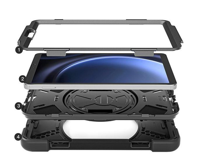 eSTUFF Funda AUSTIN Defender para Galaxy Tab A9+ - Negra