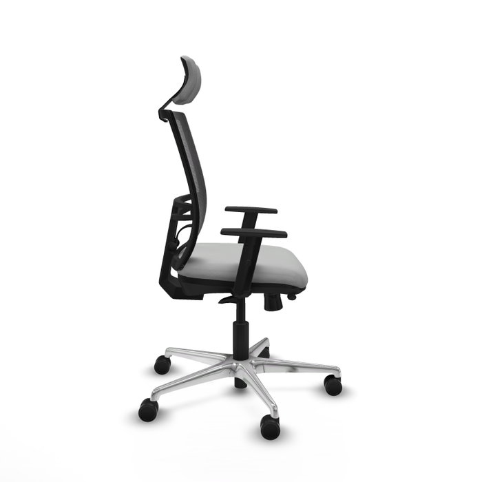 PIQUERAS Y CRESPO Silla de oficina Yunquera Gris claro con respaldo de malla Negro