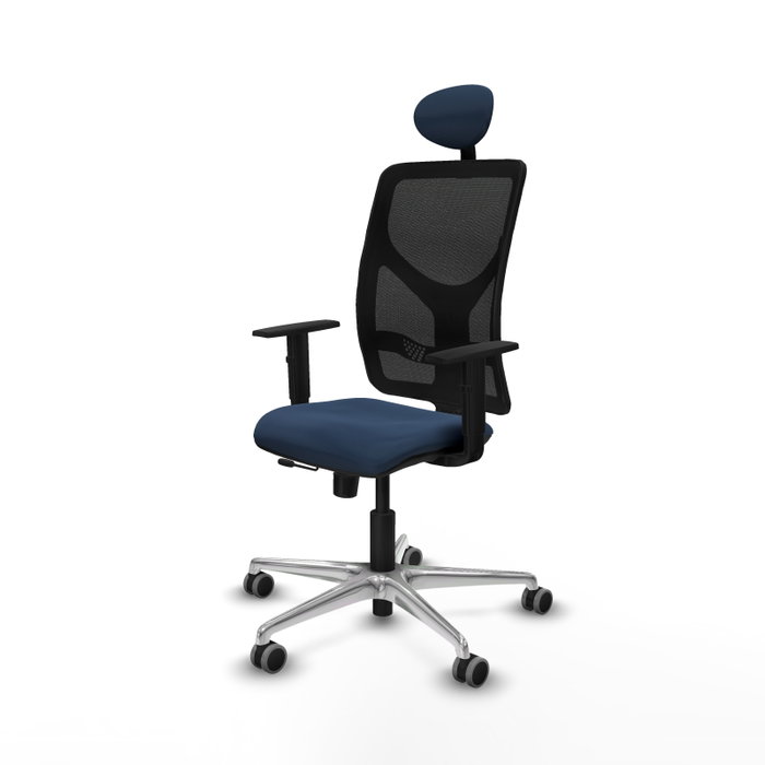 PIQUERAS Y CRESPO Silla de oficina Motilla Azul marino y Negro PIQUERAS Y CRESPO Silla de oficina Motilla Azul marino y Negro