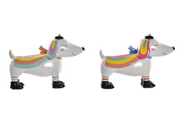 DKD Home Decor Hucha Perro Resina Multicolor 20 x 8 x 15 cm (4 Unidades)