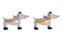 DKD Home Decor Hucha Perro Resina Multicolor 20 x 8 x 15 cm (4 Unidades)