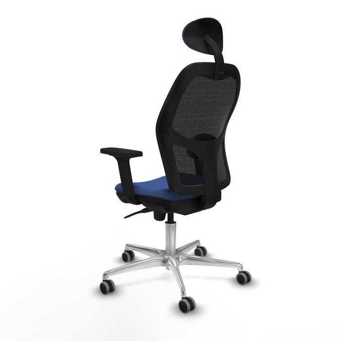 PIQUERAS Y CRESPO Silla de oficina Jorquera con mecanismo Sincro, Tela Azul marino y Malla Negra PIQUERAS Y CRESPO Silla de oficina Jorquera con mecanismo Sincro, Tela Azul marino y Malla Negra