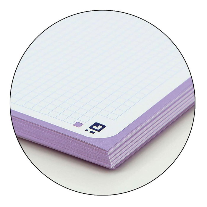 Oxford Cuaderno espiral Ebook 1 School Touch Din A4+ 80 hojas cuadro 5 mm malva pastel