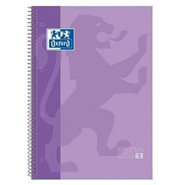 Oxford Cuaderno espiral Ebook 1 School Touch Din A4+ 80 hojas cuadro 5 mm malva pastel