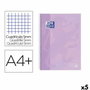 Oxford Cuaderno espiral Ebook 1 School Touch Din A4+ 80 hojas cuadro 5 mm malva pastel