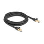 DeLOCK Cable de red RJ45 Cat.6A S/FTP con cubierta trenzada 3 m Negro
