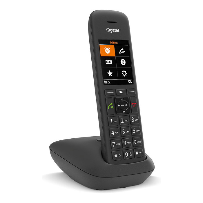 Gigaset C575 - Teléfono Fijo Inalámbrico DECT, Pantalla TFT a Color, Libreta de Direcciones para 200 Contactos, Altavoz, Despertador y Calendario