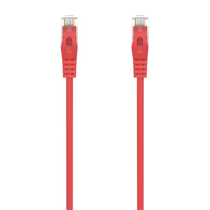 AISENS - CABLE DE RED LATIGUILLO RJ45 LSZH CAT.6A 500 MHZ UTP AWG24, ROJO, 0.5M