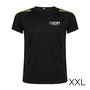 Roly Camiseta Deportiva Negra Talla XXL Transpirable 100% Poliéster 150 g/m²